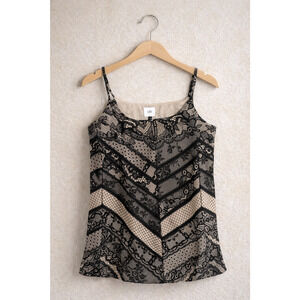 Cabi Monaco Lace Print Cami Tunic Top Style #3278 Size Small S